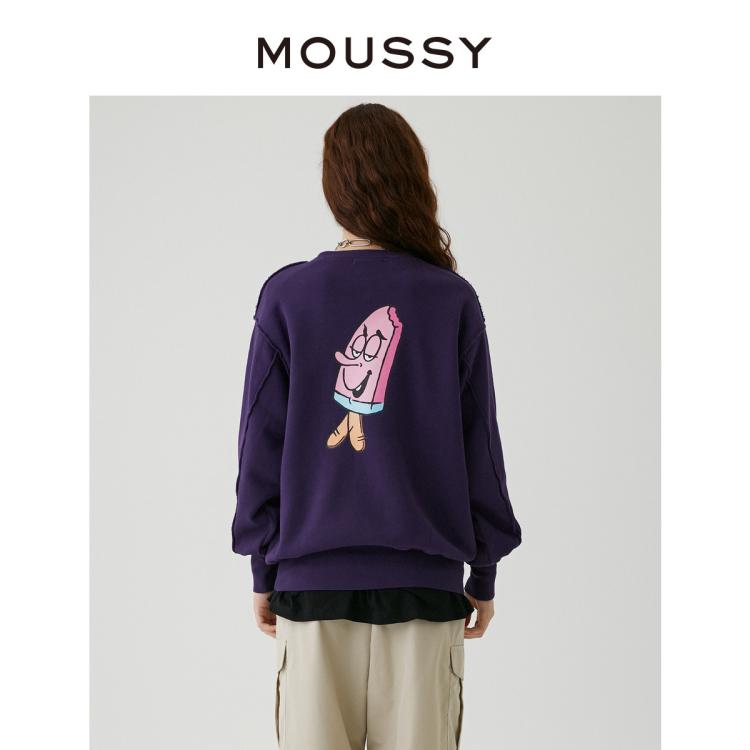 MOUSSY MOUSSY 秋季中性风刺绣卫衣010GA590-5460 6921026007168556440