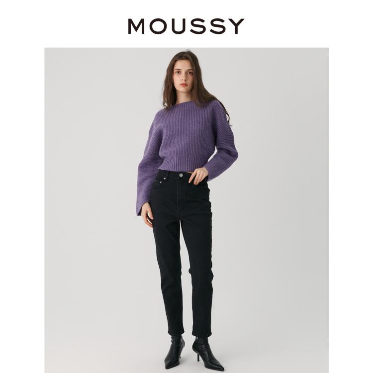 Moussy 秋季休闲通勤风经典小脚牛仔裤女028gaa12-5040 In Black