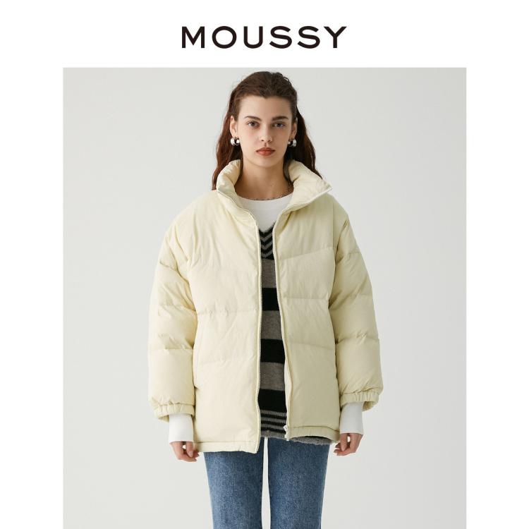 Moussy 秋季甜美日系软糯简约羽绒服028faw30-5060 In Gold