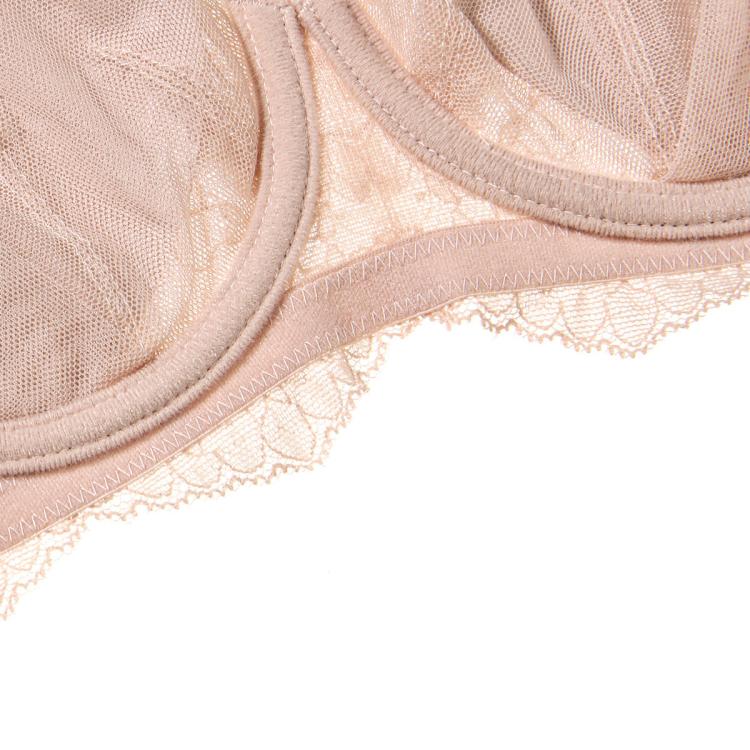 爱慕 【精致花瓣杯内衣 透气不凸点】性感蕾丝承托文胸薄款女
