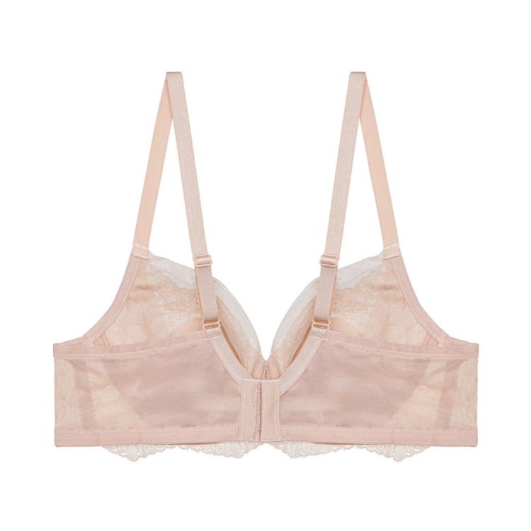 爱慕 【精致花瓣杯内衣 透气不凸点】性感蕾丝承托文胸薄款女