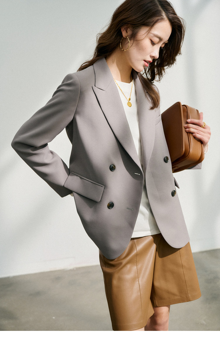 【匠心担当】气质戗驳领小西装女高级感休闲西服外套女