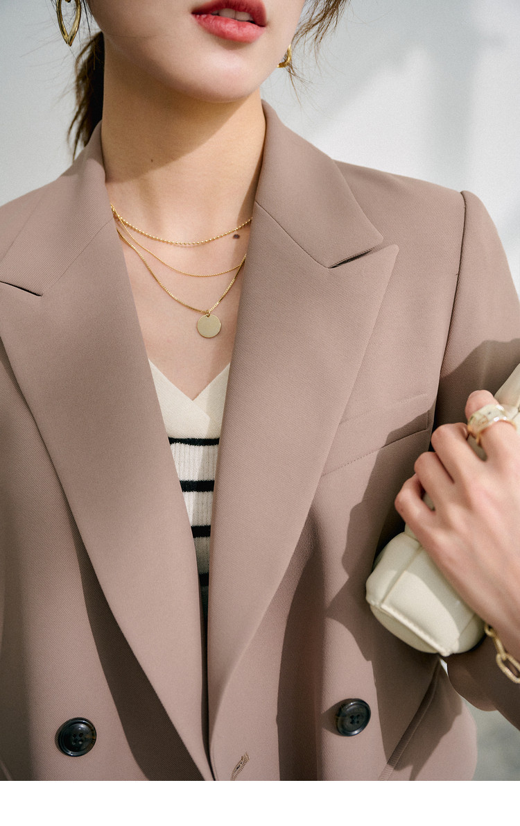 【匠心担当】气质戗驳领小西装女高级感休闲西服外套女