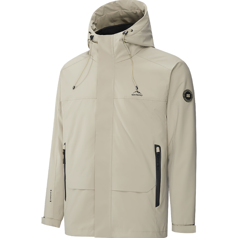 海澜之家 三合一 冬季运动SSS白鸭绒连帽防风保暖男士羽绒服 571元（入会领券，超V会员价，首单礼金，价格更低）