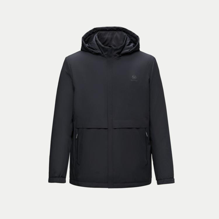 海澜之家 【防钻绒】秋冬可脱卸帽挺括纯色鸭绒保暖男士羽绒服