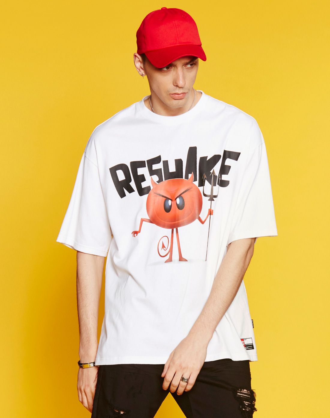 马克华菲潮牌reshake男装专场 【emoji跨界合作款】个性印花短袖t恤