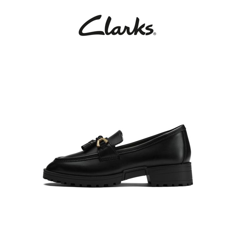 CLARKS clarks Clarks其乐英伦系列新款牛皮乐福鞋通勤平底单鞋一脚蹬皮鞋 6921121690635676439