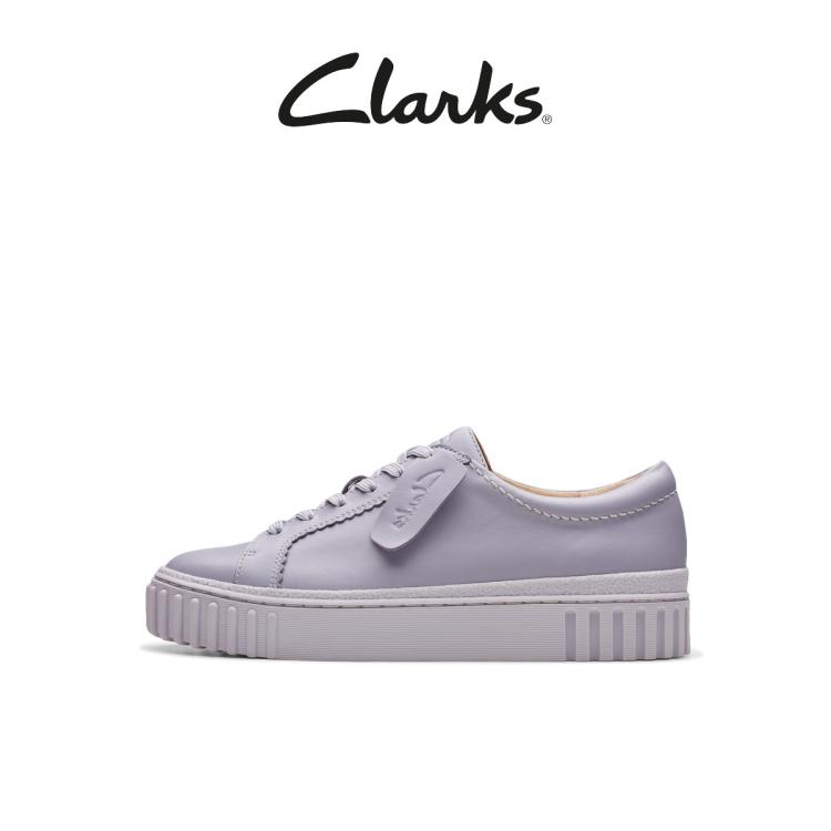 Clarks 【专柜同款】小白鞋其乐街头系列女鞋休闲白色板鞋饼干鞋 In Purple