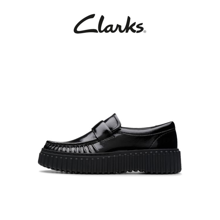 CLARKS clarks Clarks其乐Torhill系列女鞋新款厚底饼干乐福鞋 6921121690635766551