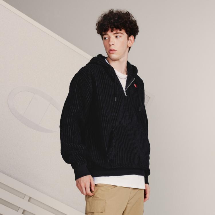 CHAMPION Champion 【品牌直营】秋冬灯芯绒厚款开衫连帽卫衣