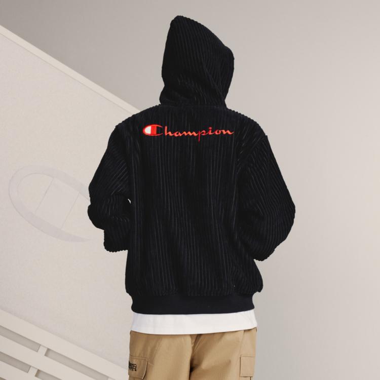 CHAMPION Champion 【品牌直营】秋冬灯芯绒厚款开衫连帽卫衣