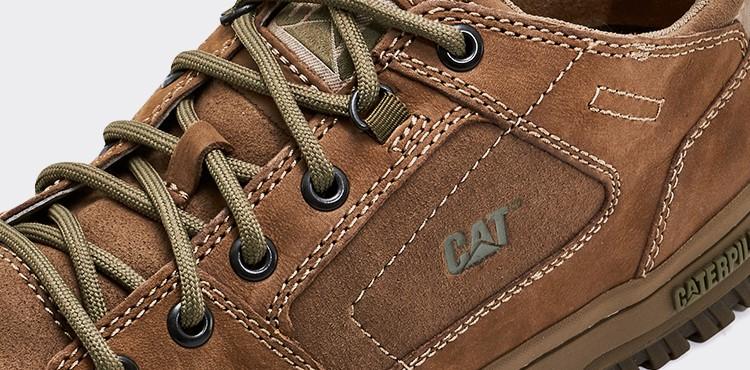 cat卡特2018秋冬新款牛皮革深灰色男休闲鞋p717958h3ema03