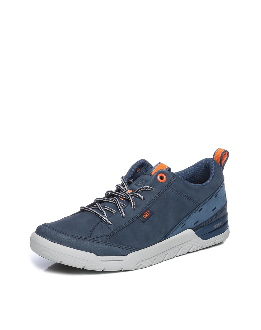 cat卡特2018春夏季蓝色牛皮革男士户外休闲鞋低帮百搭板鞋男鞋