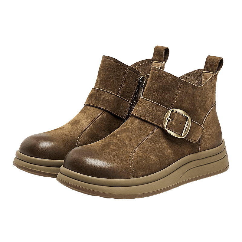 BELLE �ʸ���Ƥ����Ьͷ��ɫ����ѥŮ25���̳�ͬ����Ƥ��׶�ѥ 199Ԫ