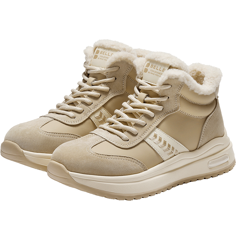 BELLE ����ƴ�Ӹ߰�Ь����ЬŮ2025�����̳�ͬ����޺������Ь 189Ԫ