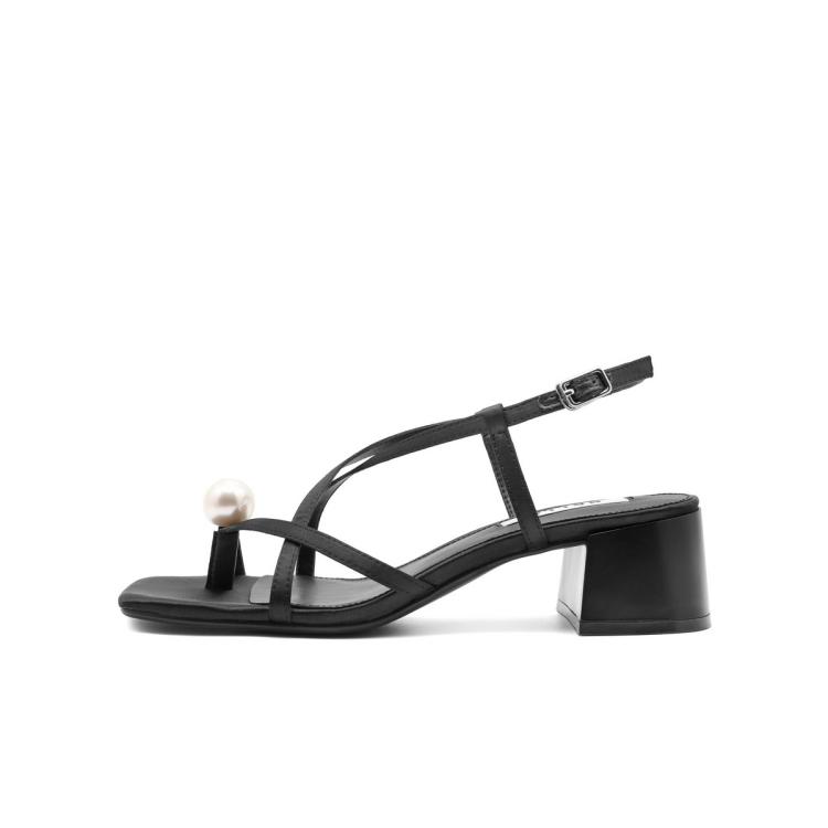 BELLE BELLE 钟楚曦明星同款百丽凉鞋女鞋子珠珠女孩新款夏季外穿拖鞋