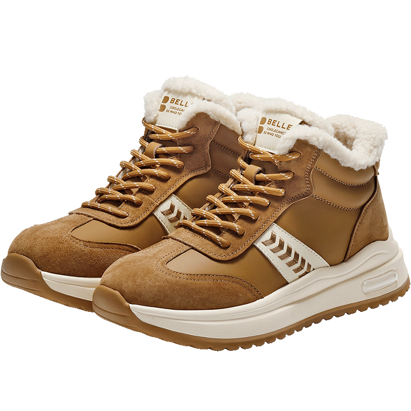 BELLE ����ƴ�Ӹ߰�Ь����ЬŮ2025�����̳�ͬ����޺������Ь 189Ԫ