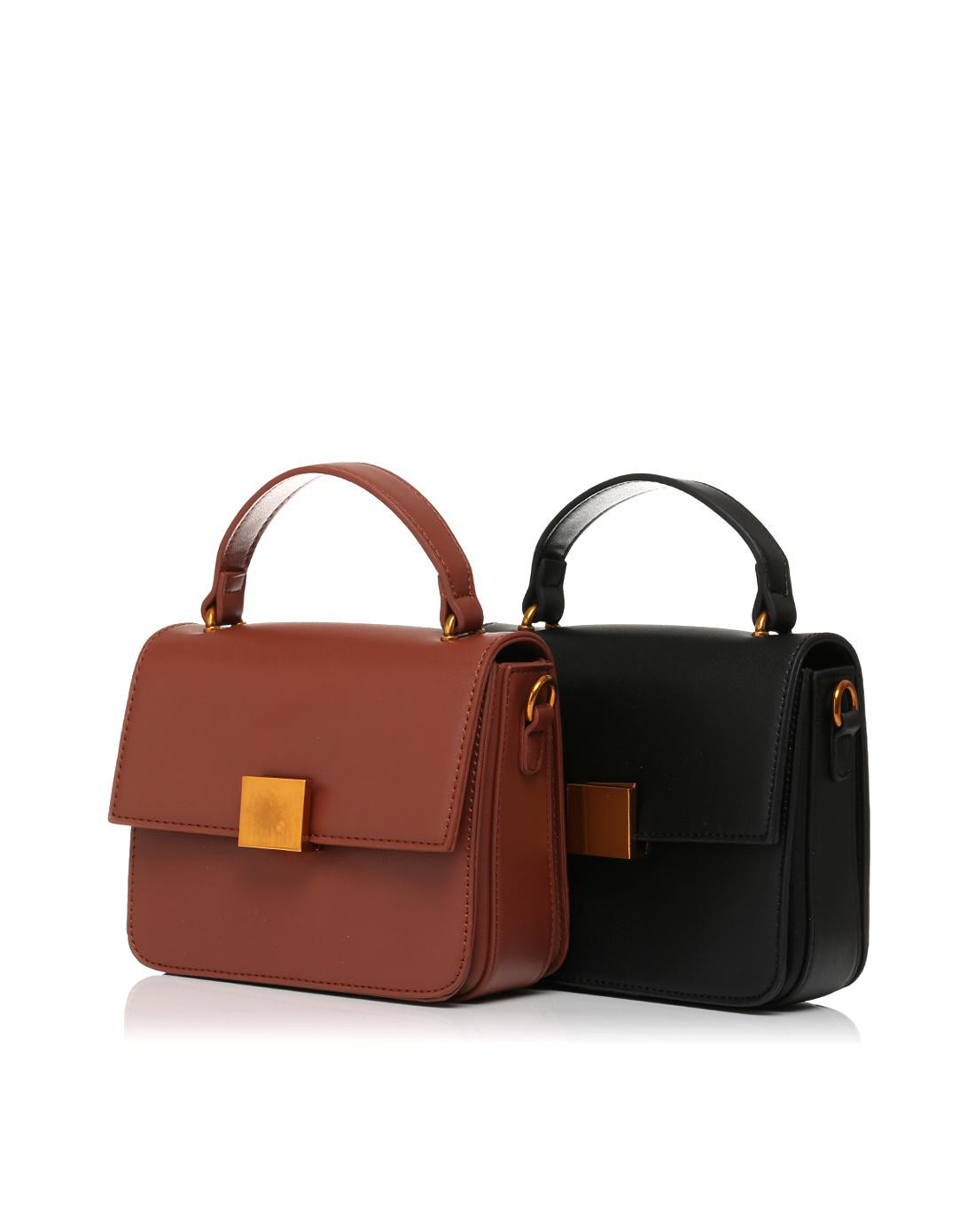 天美意黑色简约小巧时尚斜跨女包