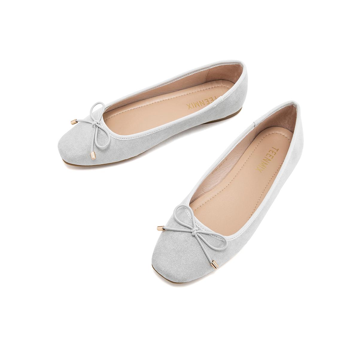 天美意teenmix女鞋包混合专场 天美意2019春新款商场同款蝴蝶结女休闲