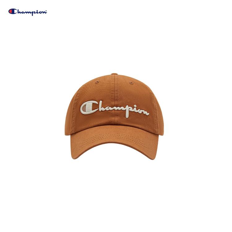 Champion 【品牌直营】经典棒球帽鸭舌帽遮阳透气通勤运动休闲帽子男女同款 In Brown