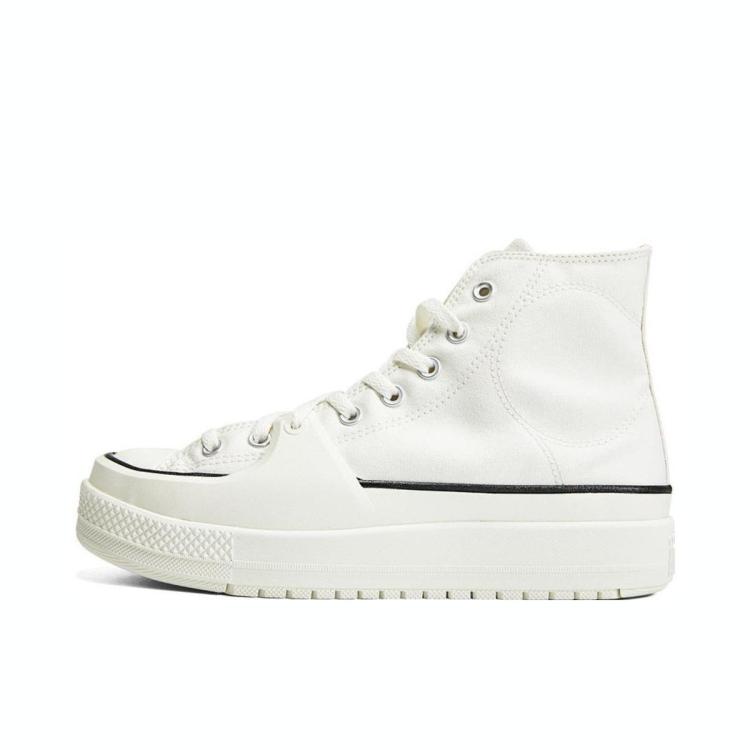 Converse All Star Construct 2023年新款男女款防滑耐磨高帮休闲帆布鞋 In White