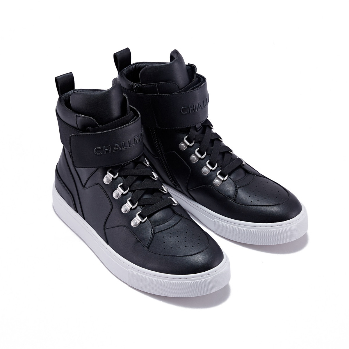 trendiano春秋装休闲系带拼接字母高帮鞋男鞋