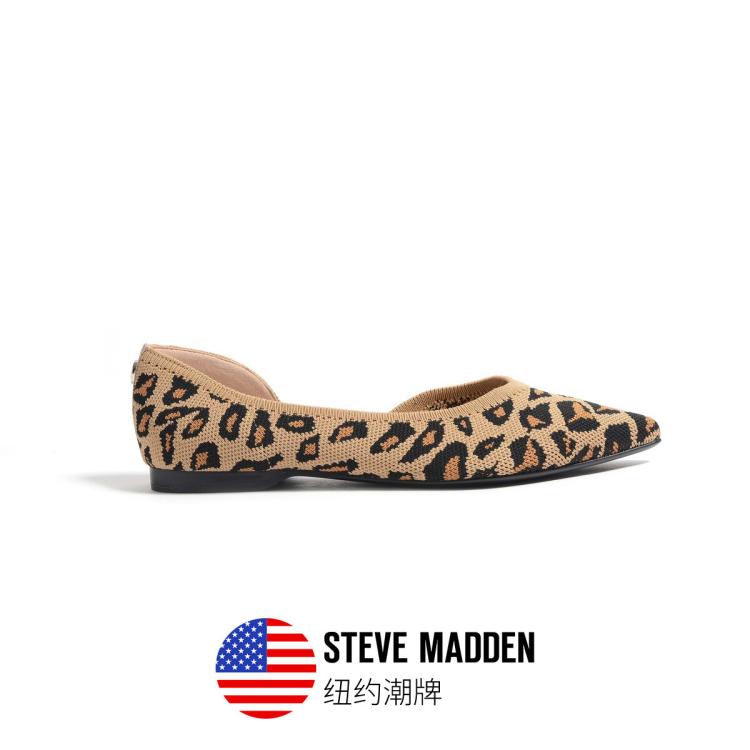 Steve Madden 思美登2024春夏季款气质时尚平底低跟单鞋女 Landry In Animal Print