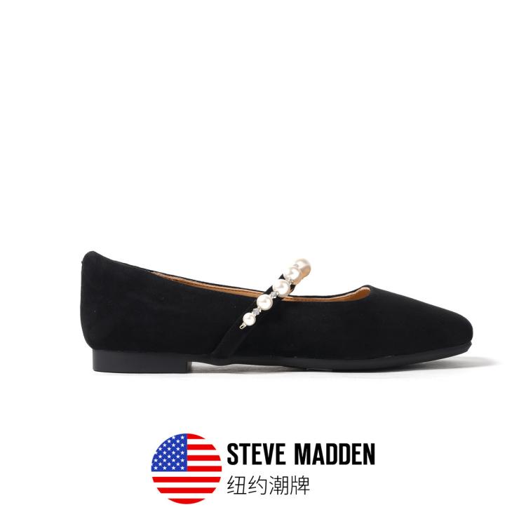 Steve Madden 思美登2024新款夏季女鞋 玛丽珍鞋 Marinaa In Black