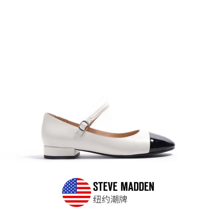 Steve Madden 思美登春夏季女鞋复古小香风一字带玛丽珍单鞋女alyes In Multi