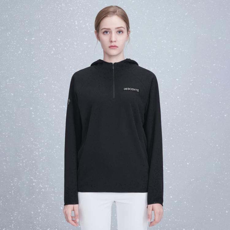 Descente 迪桑特 Ski Style女子连帽卫衣 In Black