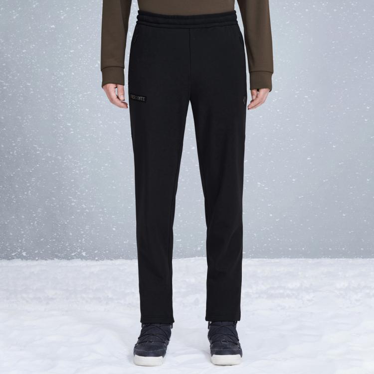 Descente 迪桑特 Ski Style系列 男女同款针织运动长裤 In Black
