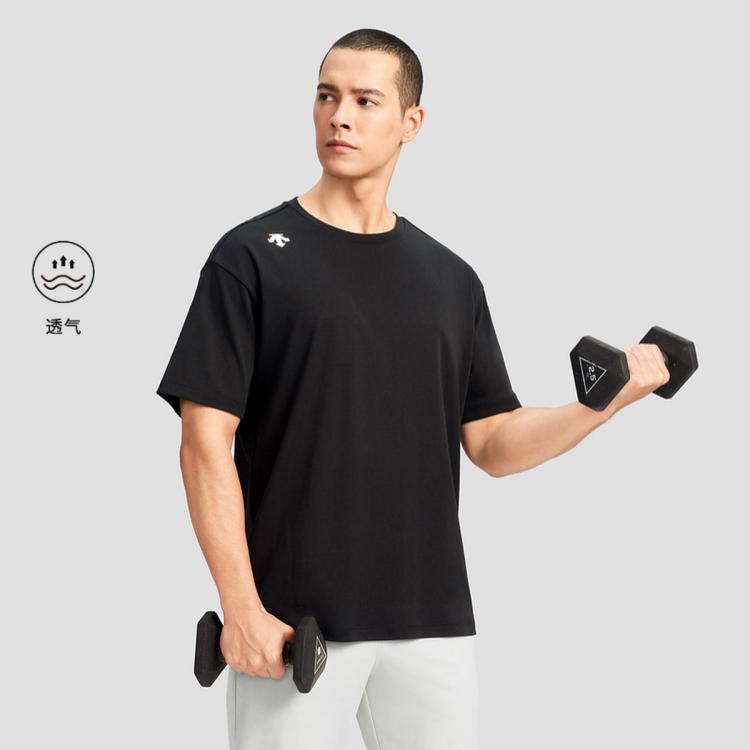 DESCENTE DESCENTE 迪桑特综训训练系列运动健身男女同款短袖针织衫秋季新品