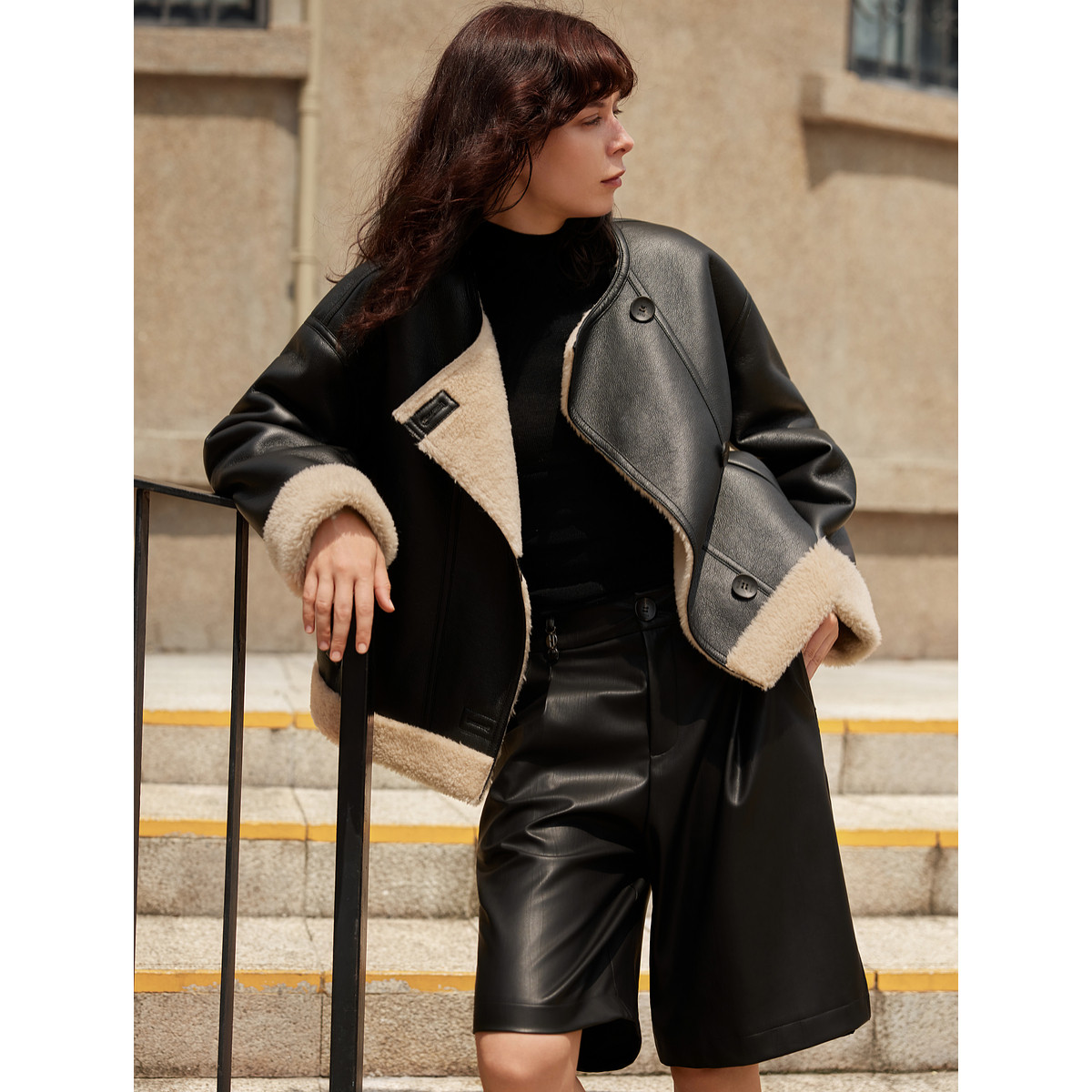 ELLE ����Ƥ������ 2025�����¿� Ħ��ͨ�ڷ� Ƥëƴ�Ӽп� Ů��ΨƷ��������719Ԫ