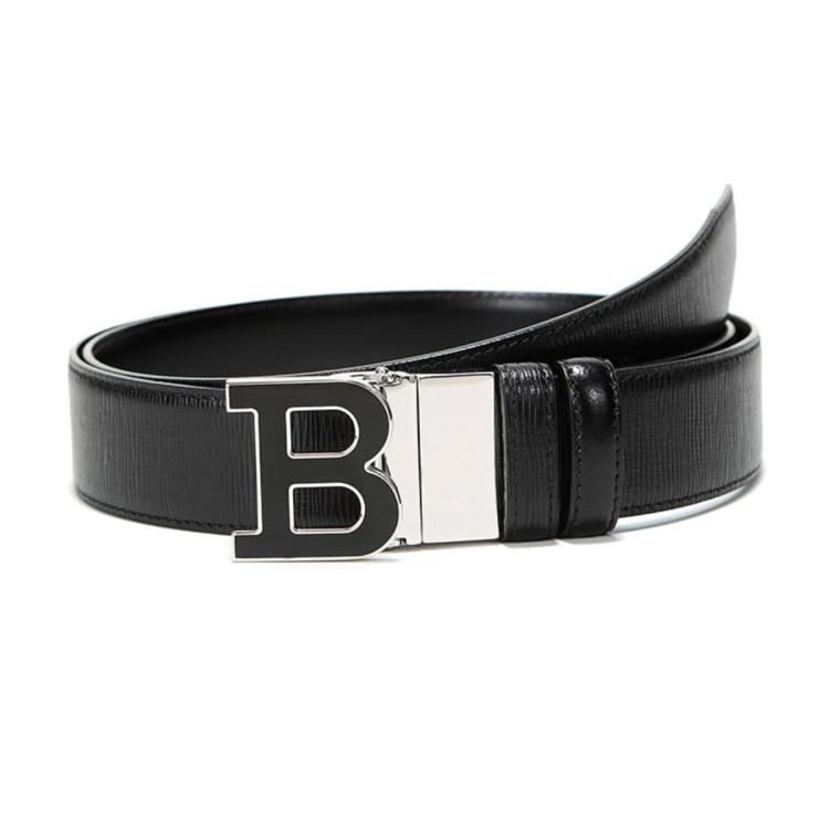 BALLY BALLY REVERSIBLE LOGO PLAQUE BELT 