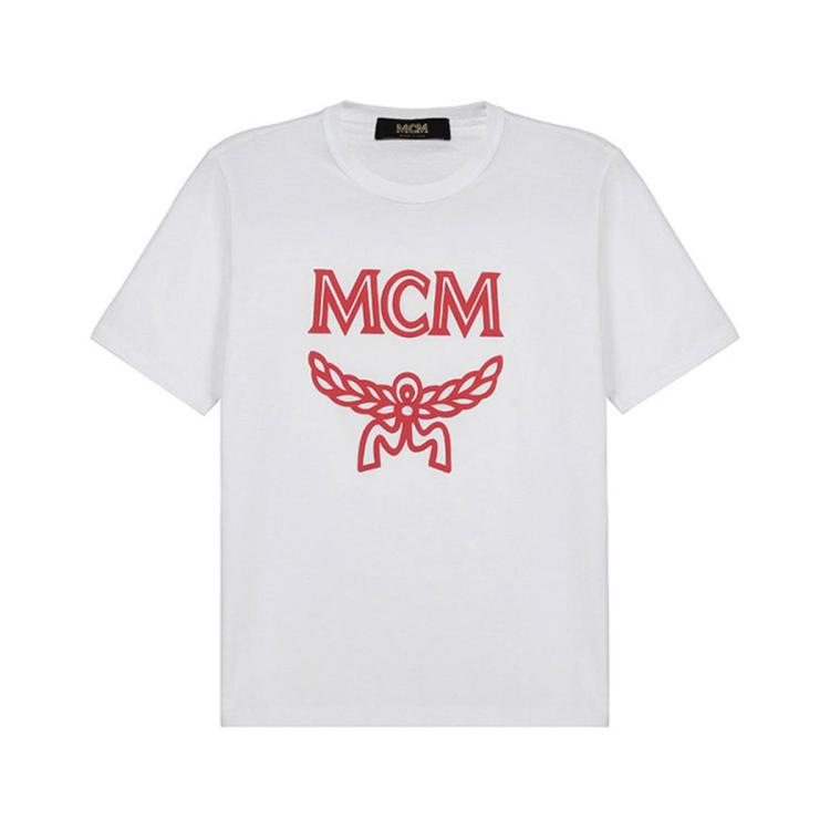 Mcm 女士1976系列棉质圆领短袖t恤 Mftasmm03 In White