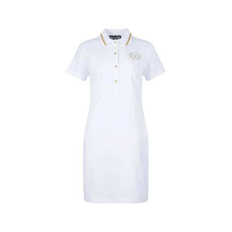 Versace Jeans Couture 女士polo领短袖休闲连衣裙 74haot08 Cj01t In White