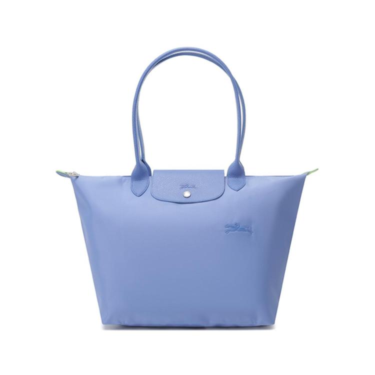 Longchamp 女士大号长柄可折叠饺子包托特包购物袋手提包 1899 919 In Blue