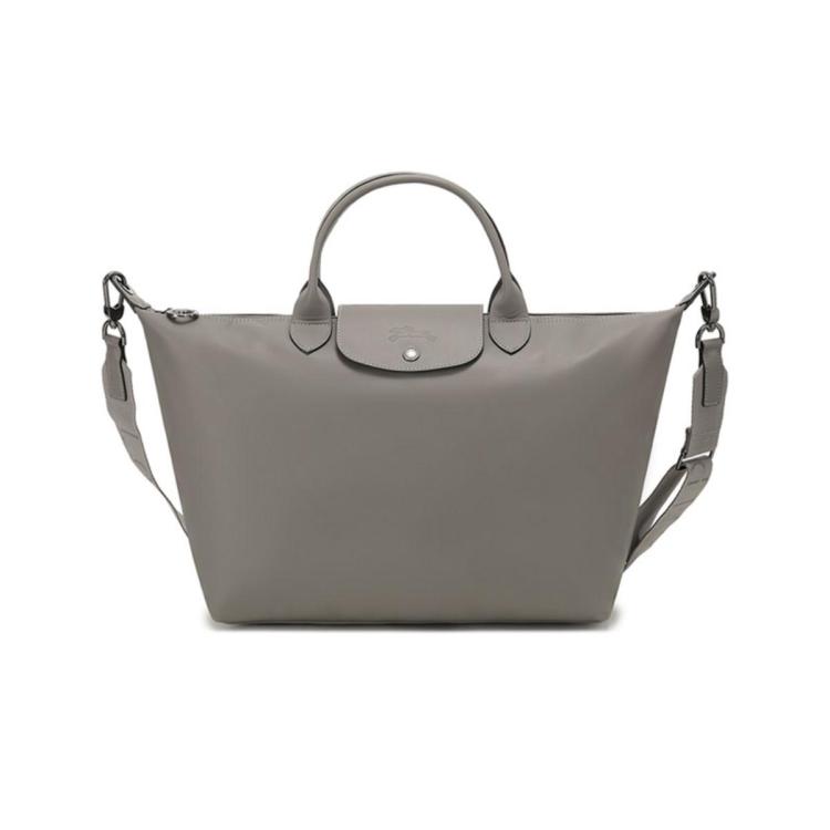 Longchamp 女士le Pliage Xtra大号饺子包手提单肩包旅行包 In Gray