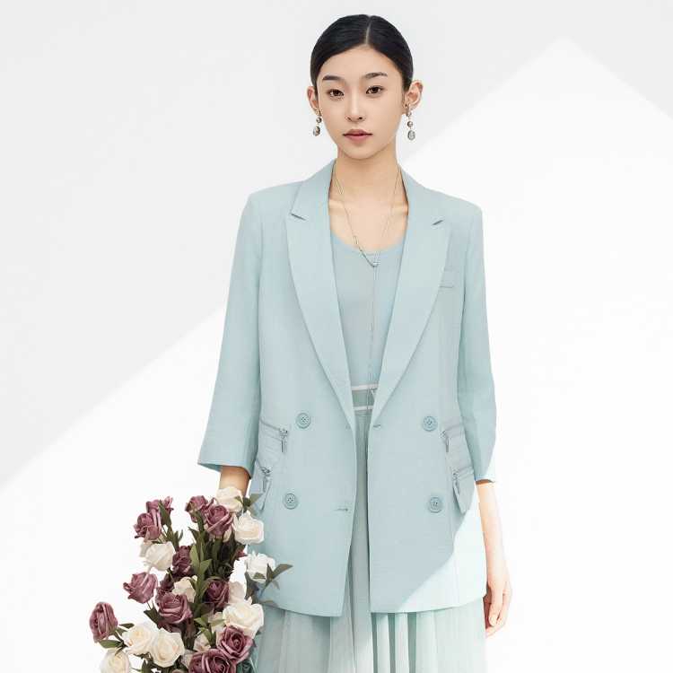 ��˶ YUNSHUO �ļ�2026 ǳ��ɫ�߷��䵥�ſ�����Ůʿ��װ���� 117.4Ԫ