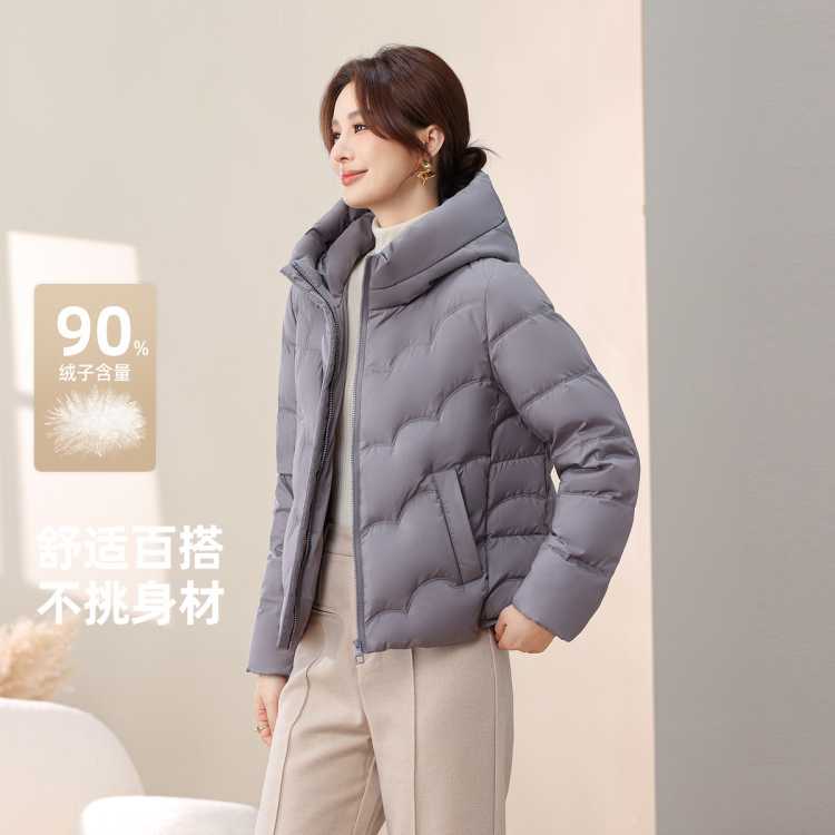 ѩ�з� ��ɫ��Լ Ůʽ�̿���ñ���޷� 90Ѽ�� H���� ��ů����