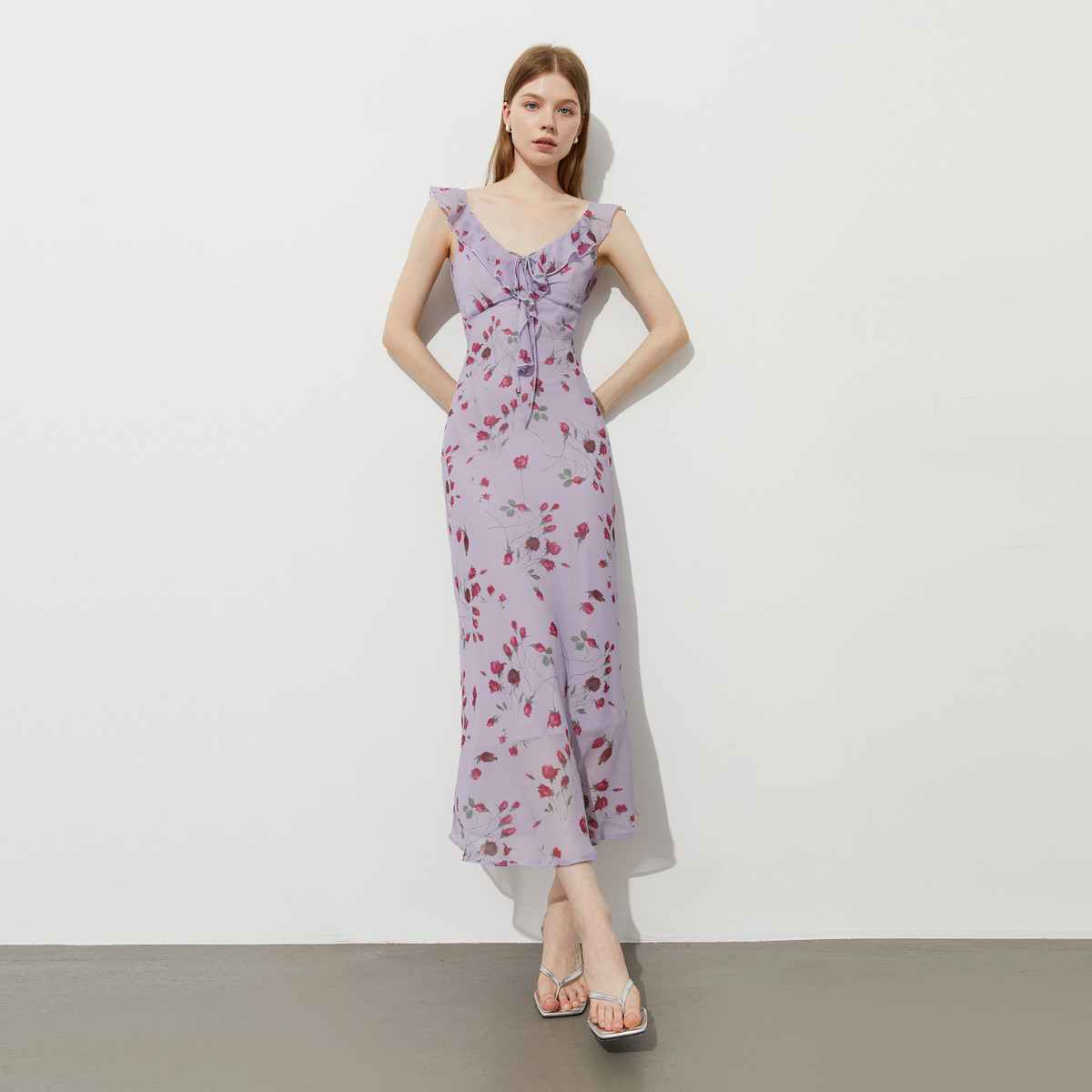 DPLAY 2025���ļ��¿�ٴ�����ȹŮ�����Ҷ��ȹ��ѩ��ӡ����ȹ253Ԫ���׹�