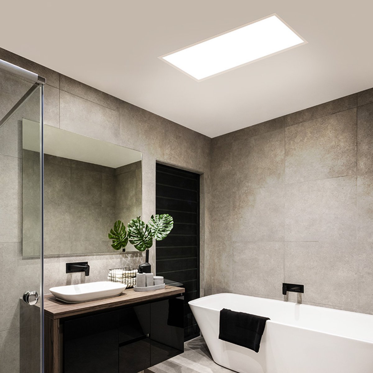 灯灯300*300正白光12w厨卫灯led集成吊顶灯吸顶灯铝扣板厨房灯超薄