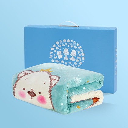 笑巴喜婴儿毛毯儿童毛毯新生儿四季通用加厚毯幼儿园盖毯