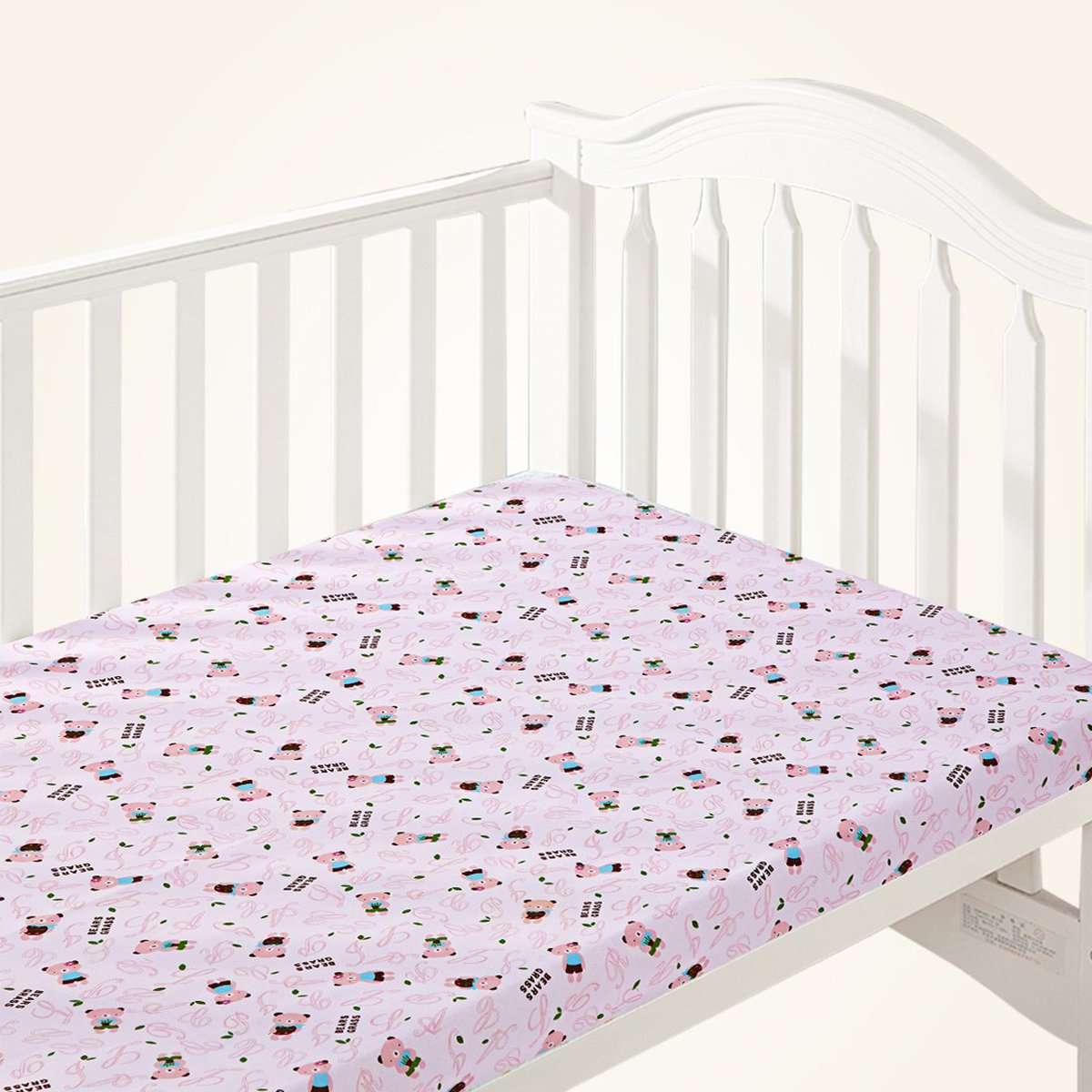 笑巴喜婴儿床床单儿童纯棉床笠宝宝床上用品新生儿床罩床单纯棉