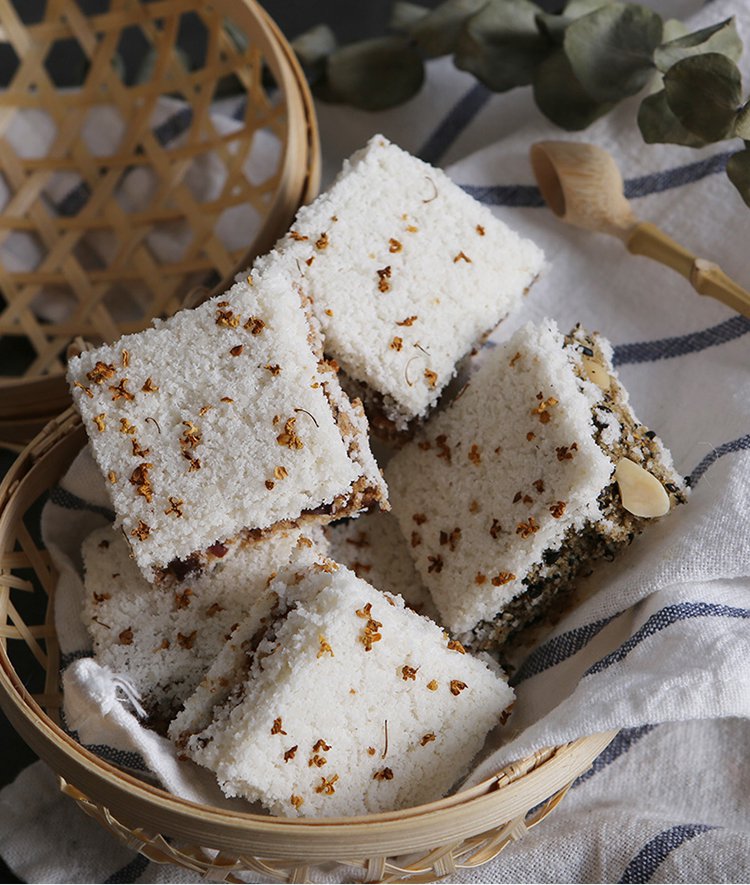 新品上线温州特产桂花糕 传统手工中式糕点心糯米蒸糕芡实糕茶点面包