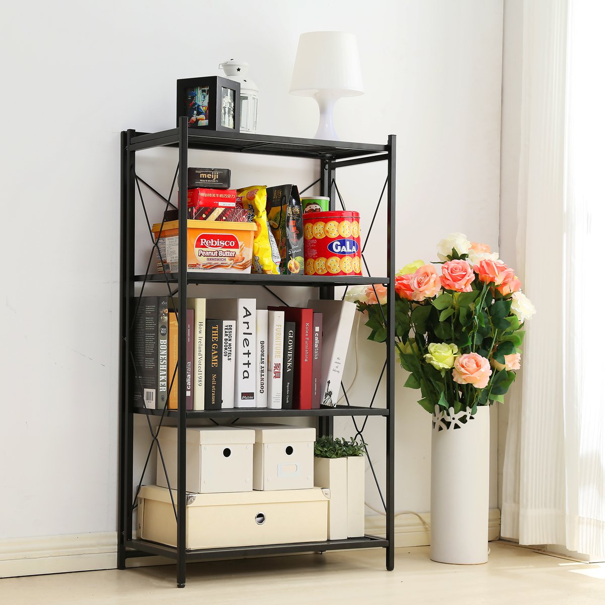 多功能免安装可折叠层架置物架