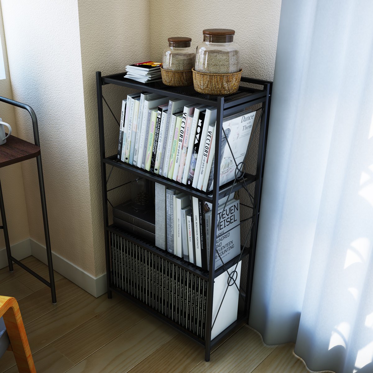 多功能免安装可折叠层架置物架