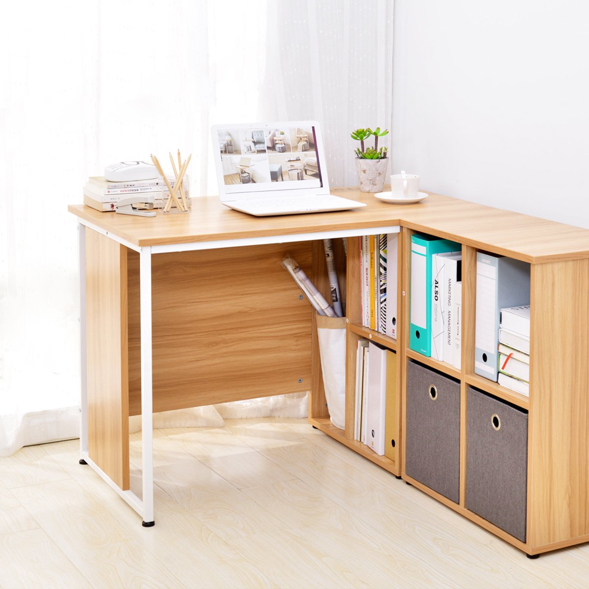 多功能书桌储物柜组合书桌家用多功能简易办公桌写字台