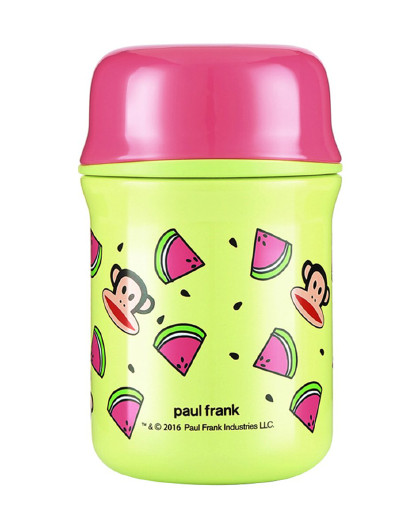 paul frank大嘴猴 可爱糖果色便捷不锈钢焖粥焖烧罐260ml