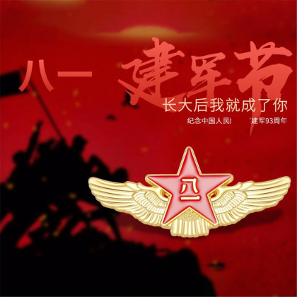 八一五星武警老兵金属车贴汽车装饰贴3d立体个性创意车标翅膀贴纸